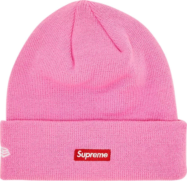 Touca Supreme x New Era S Logo Beanie 'Pink'