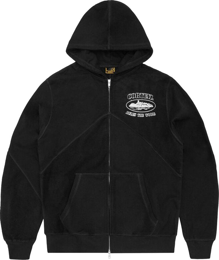 Corteiz Superior V2 Zip-Up Hoodie 'Black'