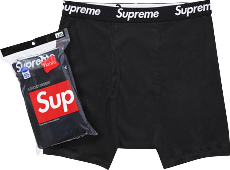 Supreme x Hanes Boxer Briefs (3 Pack) 'Black'