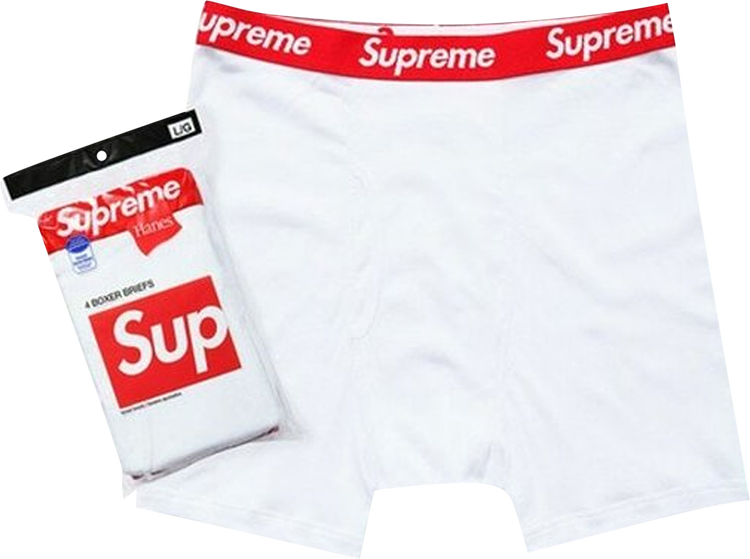 Supreme x Hanes Boxer Briefs (3 Pack) White