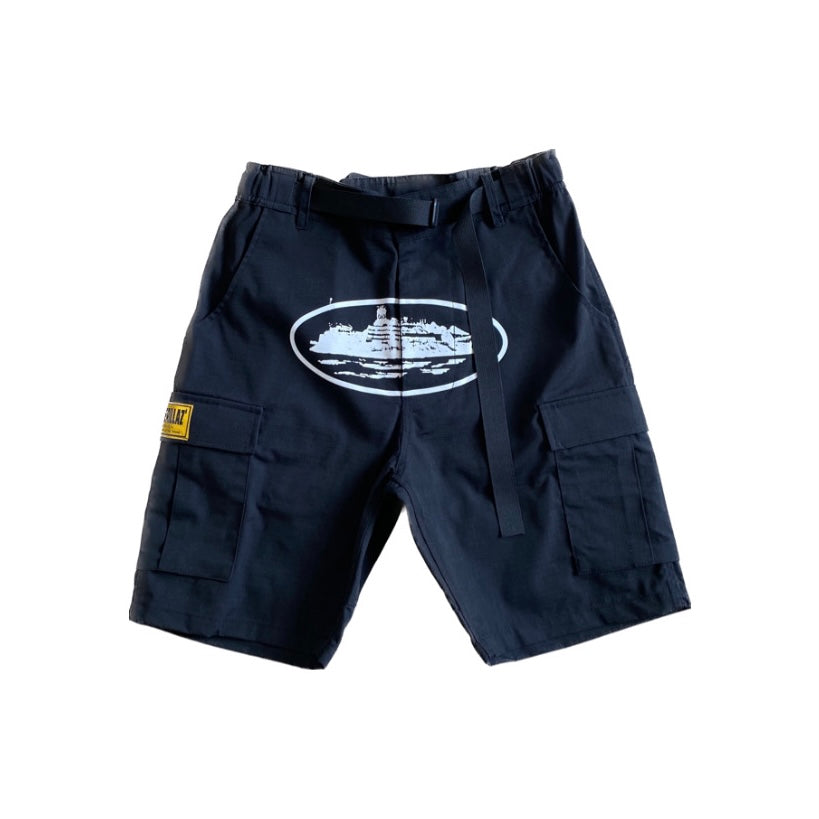 Corteiz og cargo shorts black/yellow