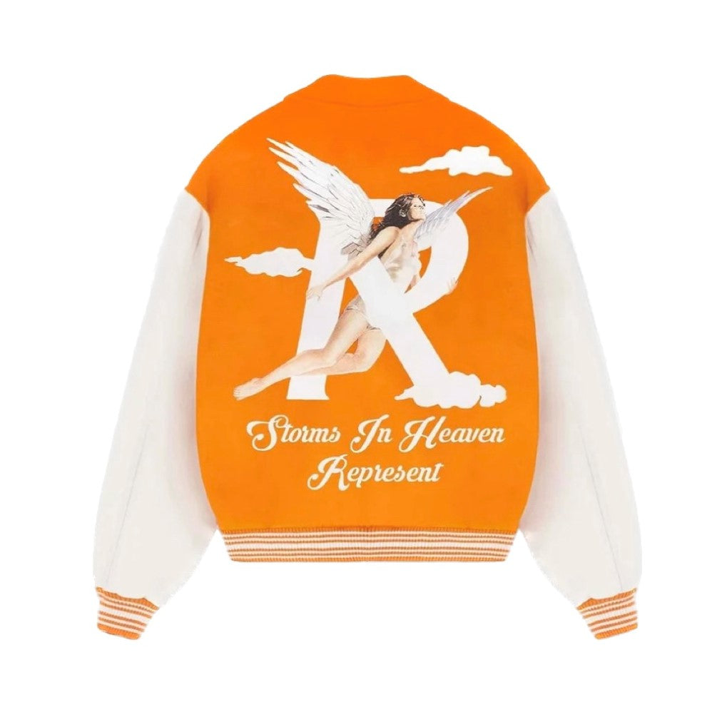 REPRESENT STORMS IN HEAVEN VARSITY JACKET