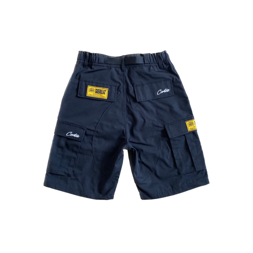 Corteiz og cargo shorts black/yellow