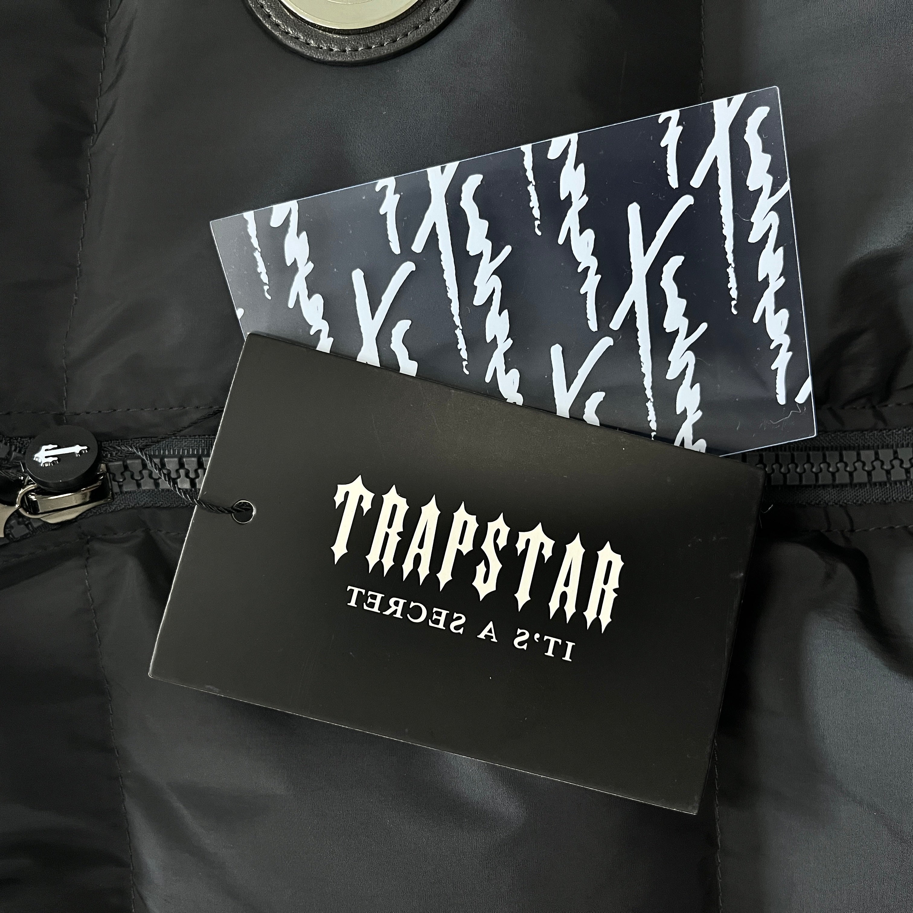 TRAPSTAR DETACHABLE HOODED PUFFER JACKET STONE