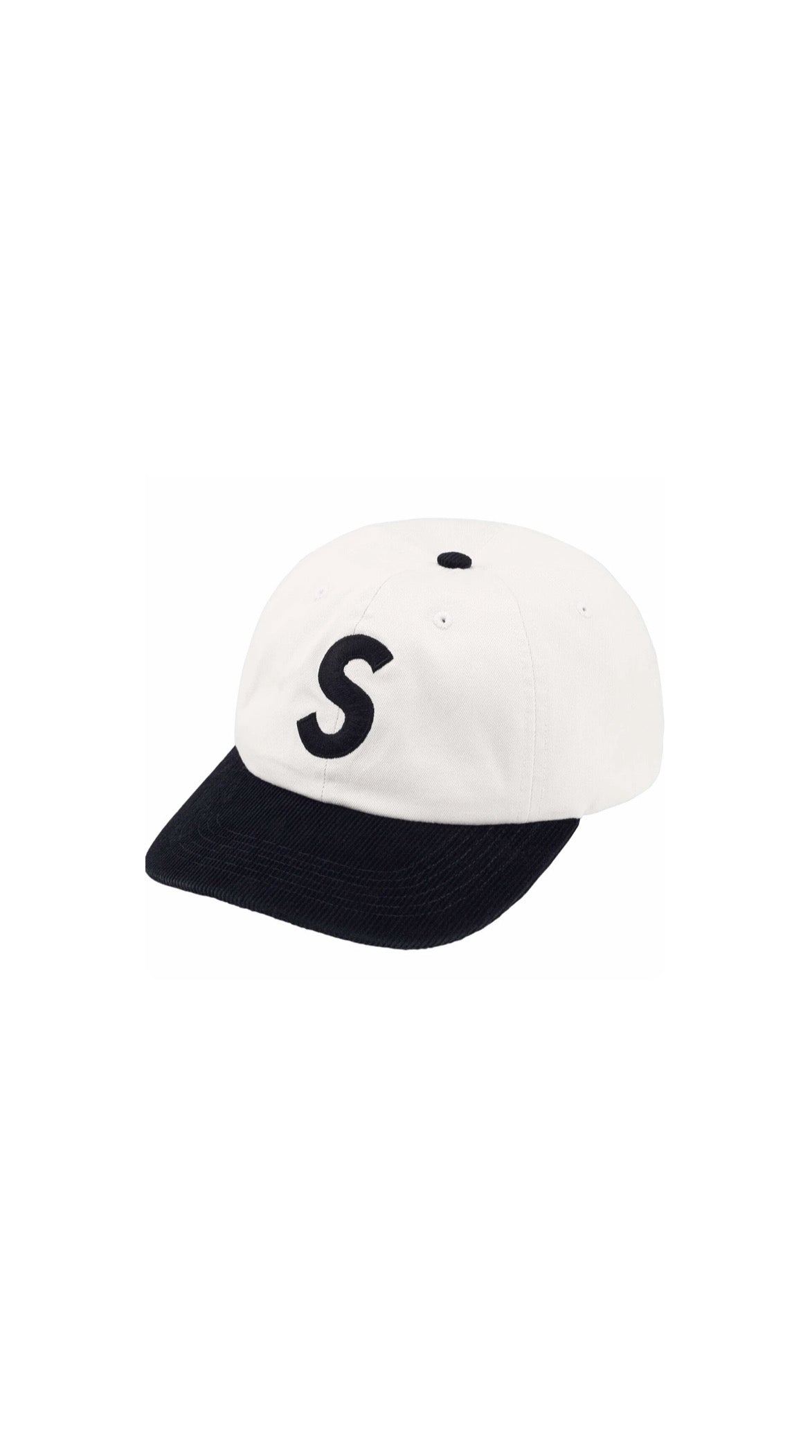 Boné Supreme 24SS 2-TONE S LOGO 6-PANEL white