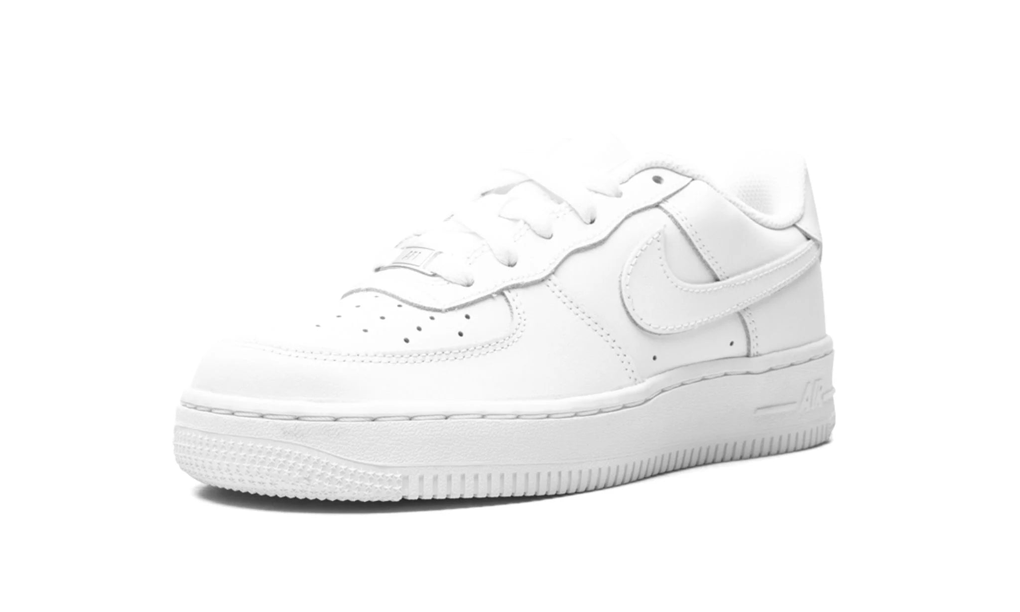 NIKE KIDS AIR FORCE 1 LOW LE GS "White on White"