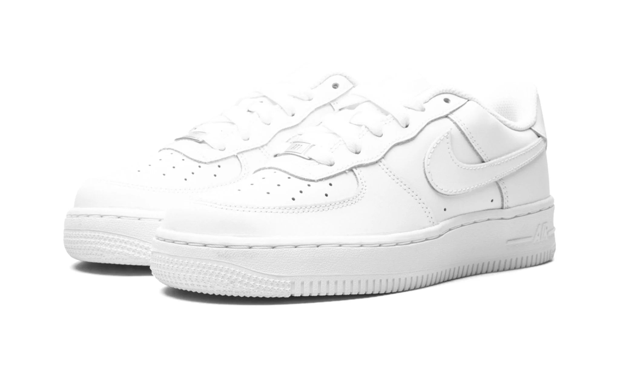 NIKE KIDS AIR FORCE 1 LOW LE GS "White on White"