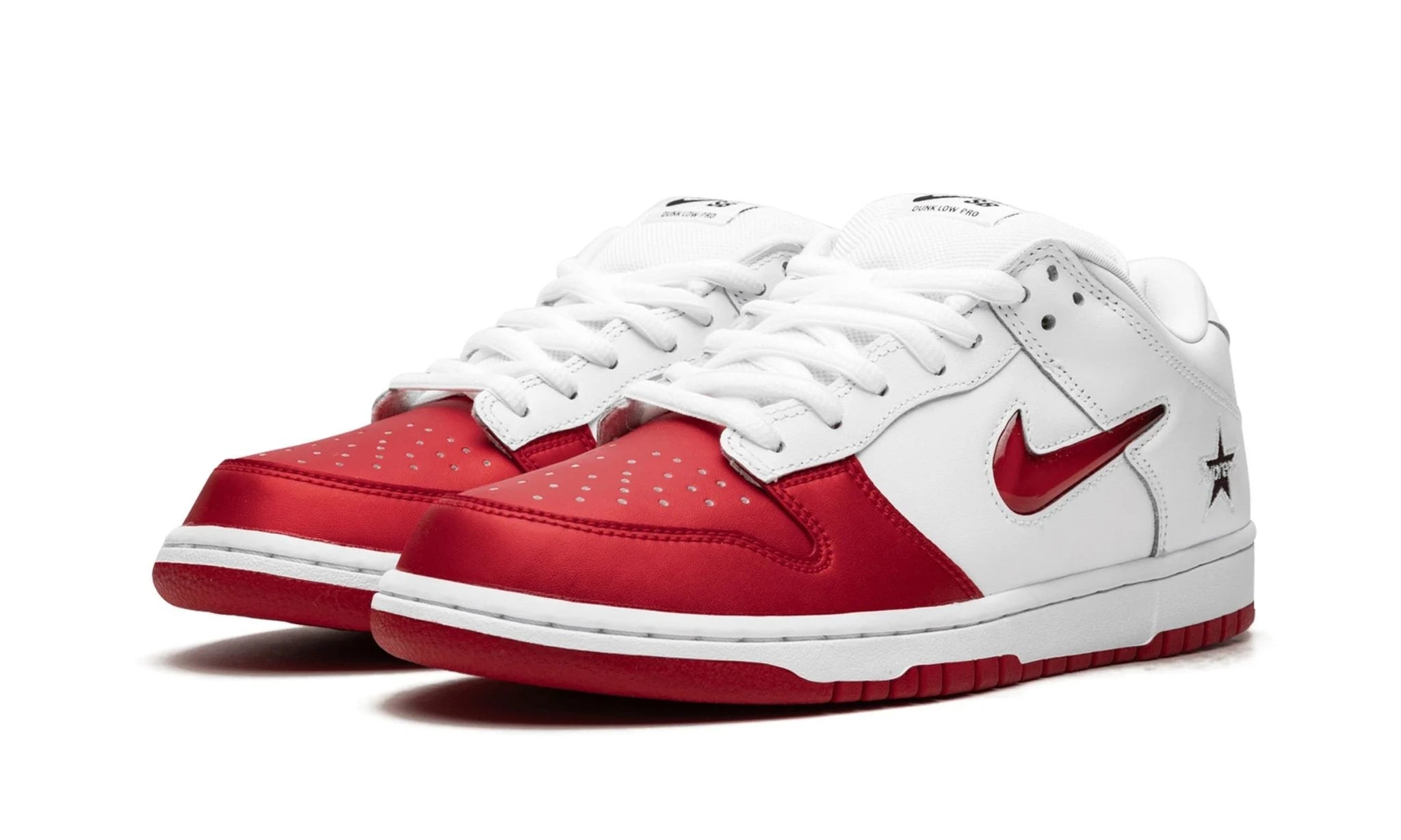 NIKE SB DUNK LOW "Supreme - Jewel Swoosh Red/White"