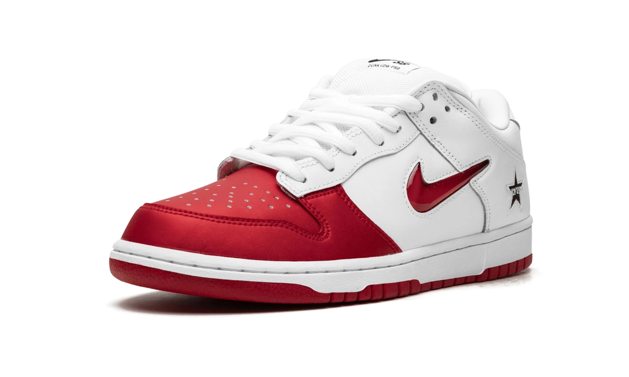 NIKE SB DUNK LOW "Supreme - Jewel Swoosh Red/White"