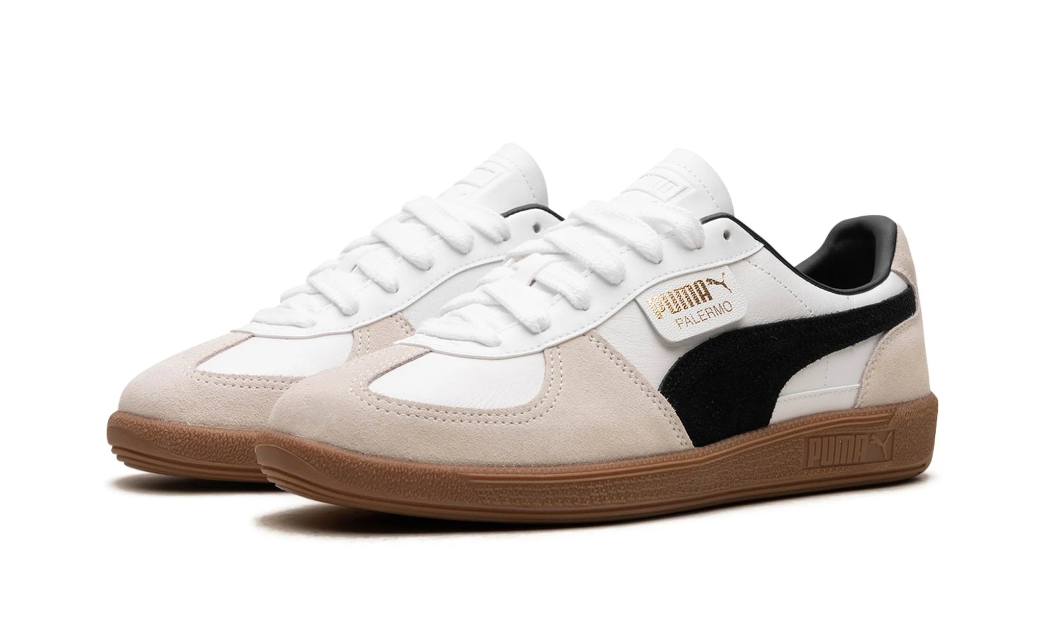 PUMA PALERMO LEATHER "PUMA WHITE / VAPOR GRAY / GUM"